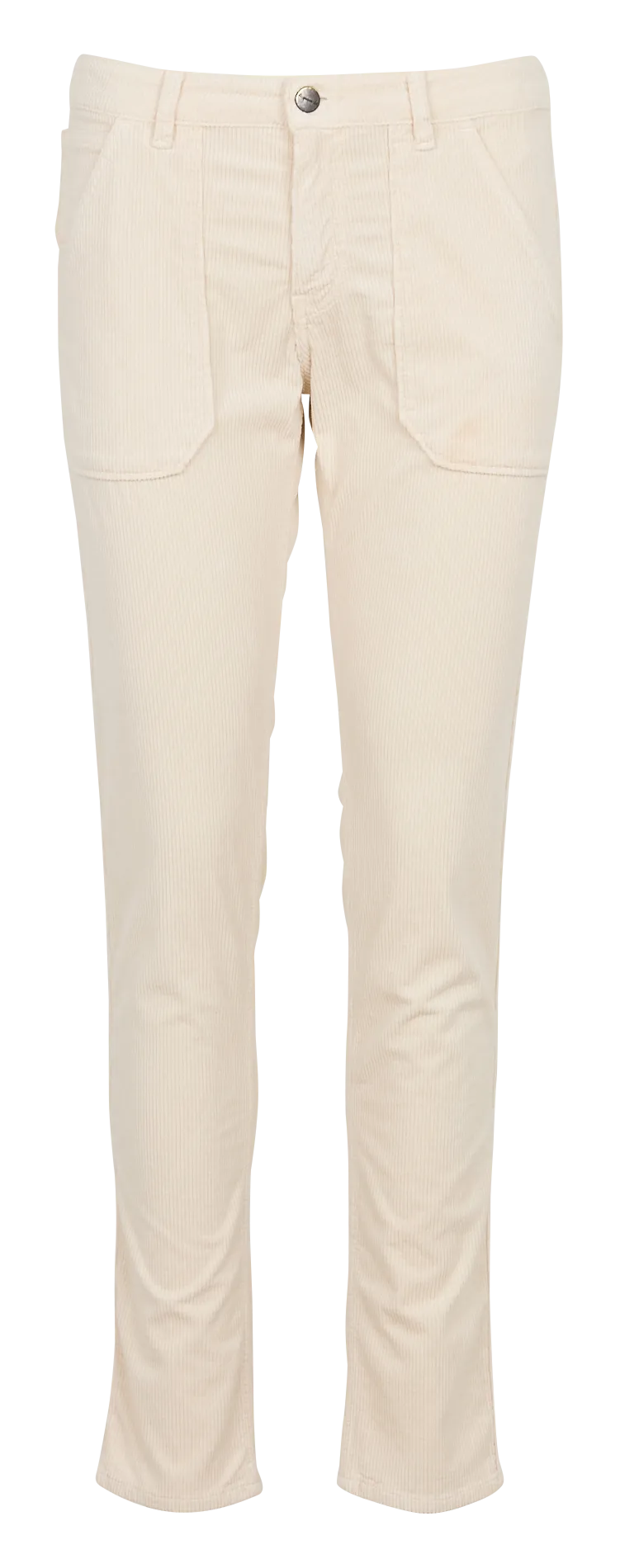 ACQUAVERDE PIERCE - Pantalón slim de pana en blanco