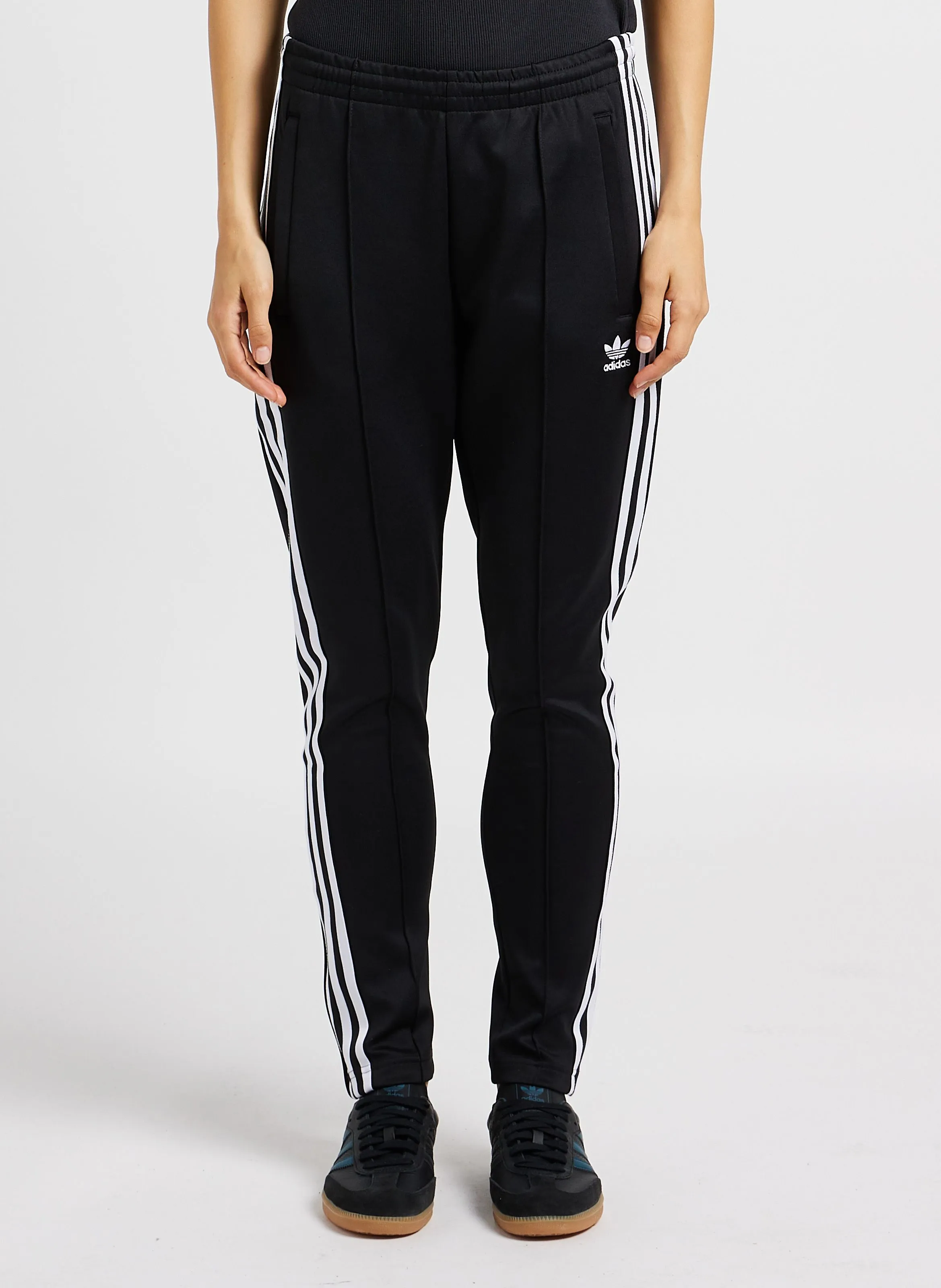 ADIDAS Pantalón de jogging slim con tres bandas en negro