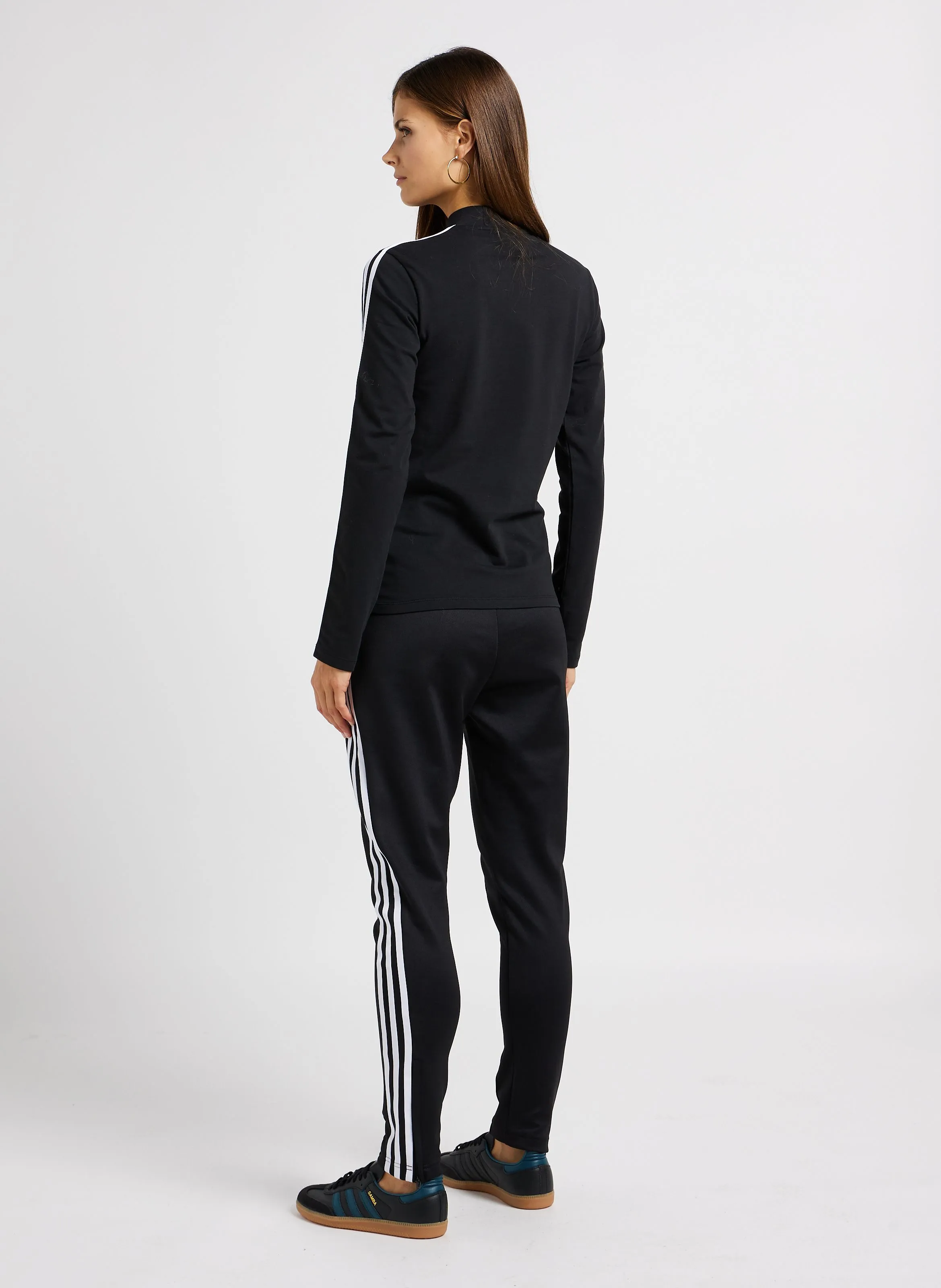 ADIDAS Pantalón de jogging slim con tres bandas en negro