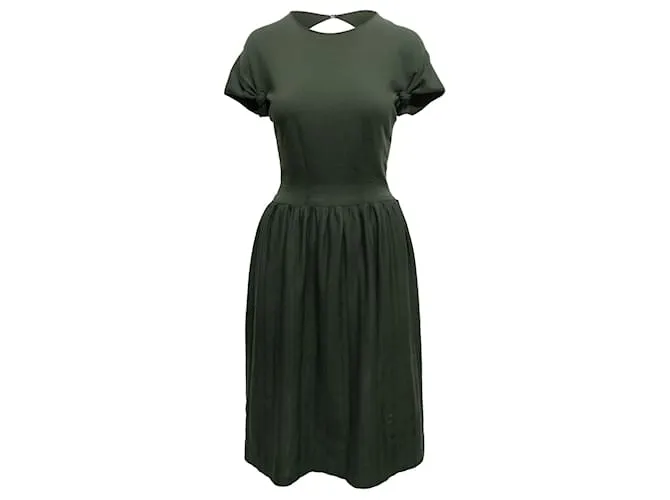 Alaïa Vestido de punto con espalda abierta Alaia verde oscuro Talla US S 