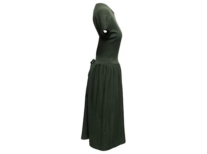 Alaïa Vestido de punto con espalda abierta Alaia verde oscuro Talla US S 