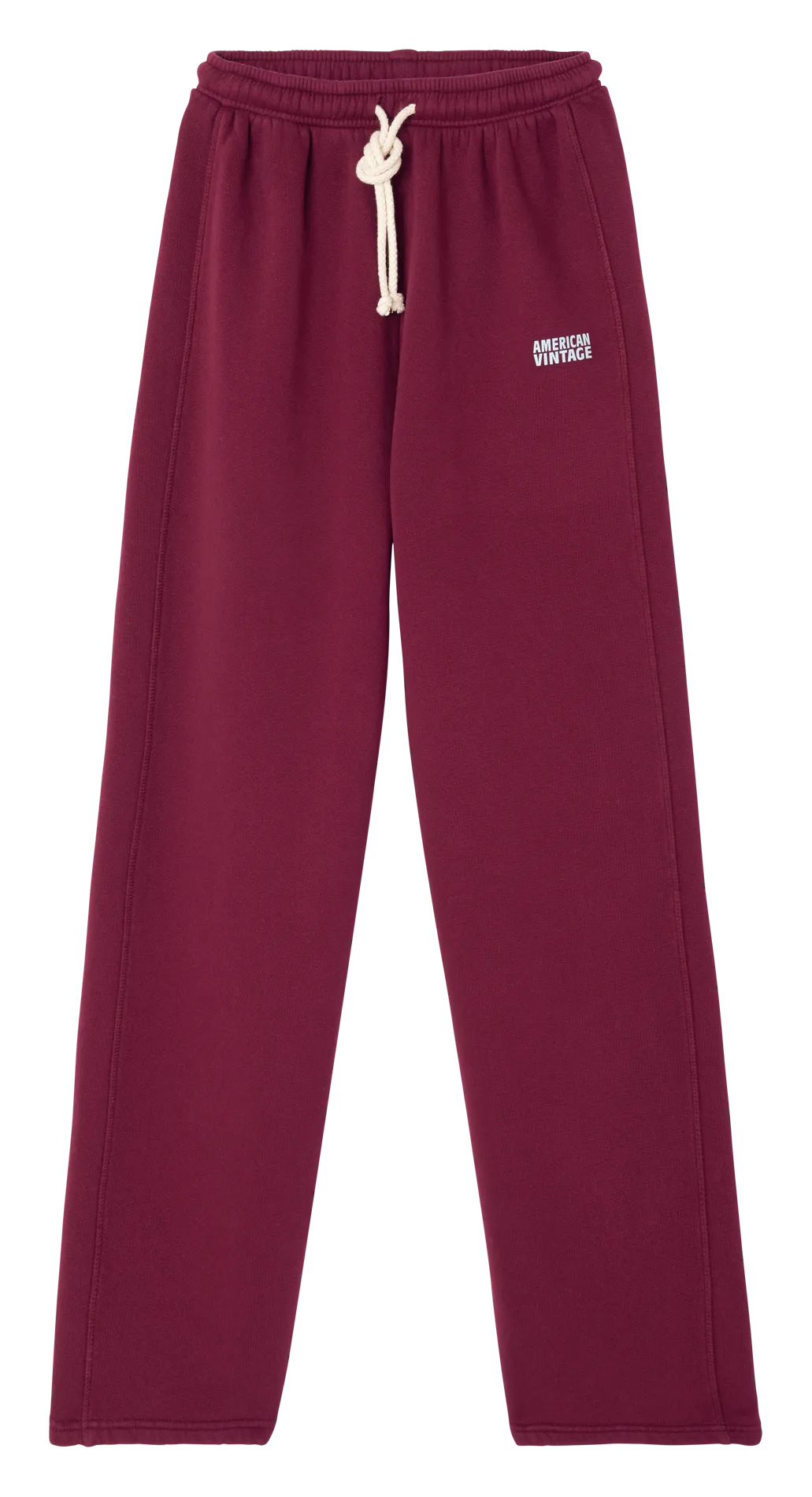 AMERICAN VINTAGE IZUBIRD - Pantalón de jogging de mezcla de algodón en rojo