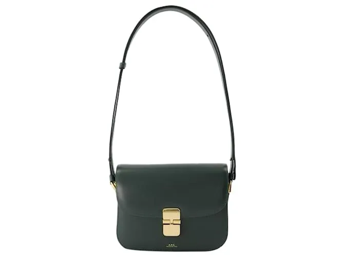 Apc Grace Pequeño Crossbody - A.P.C. - Cuero - Verde Oscuro 