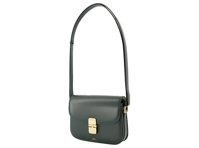 Apc Grace Pequeño Crossbody - A.P.C. - Cuero - Verde Oscuro 