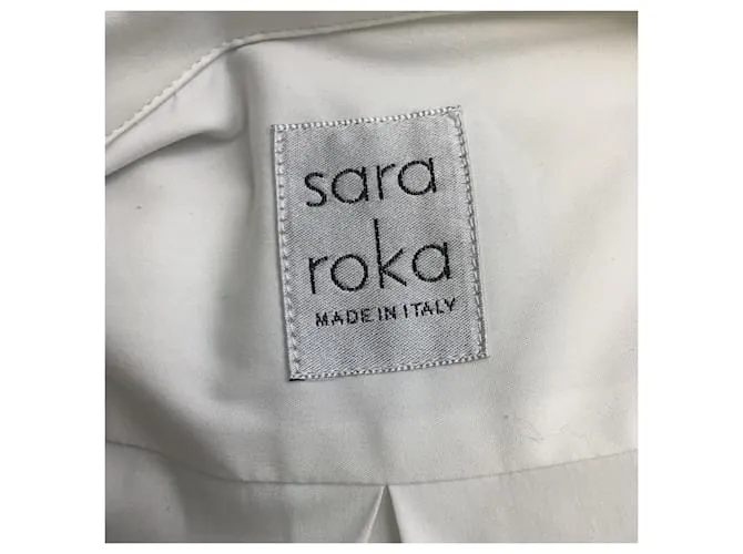 Autre Marque Sara Roka Vestido camisero asimétrico de manga larga con botones en blanco, gris carbón y negro Multicolor 