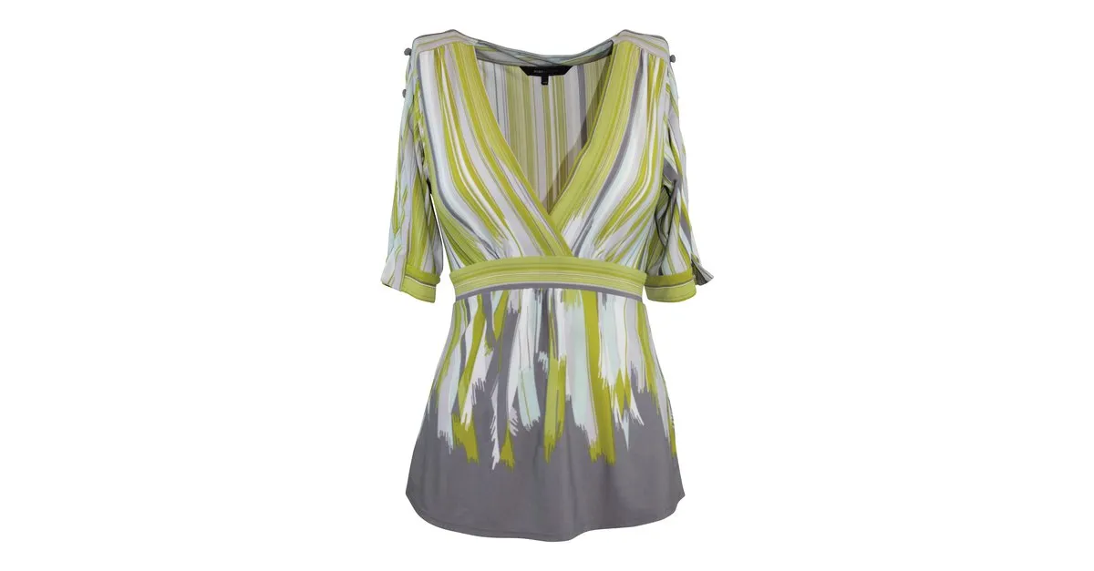 Bcbg Max Azria Tops Blanco Azul Verde Gris 