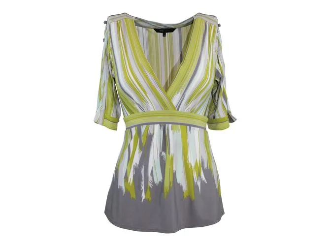 Bcbg Max Azria Tops Blanco Azul Verde Gris 