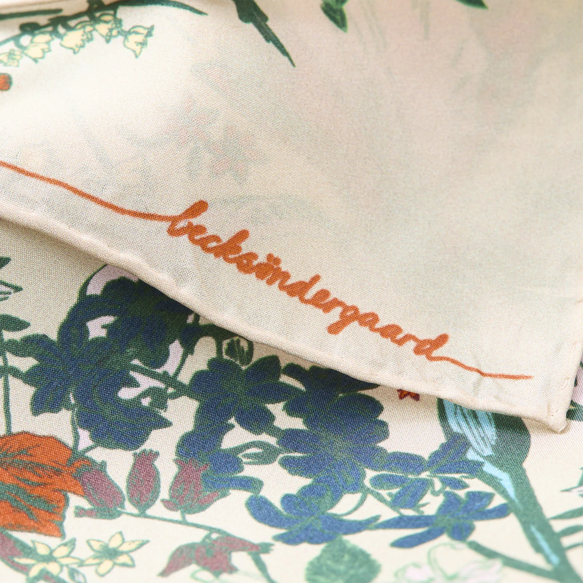 BECKSONDERGAARD DONICA - Foulard imprimé en soie en blanco