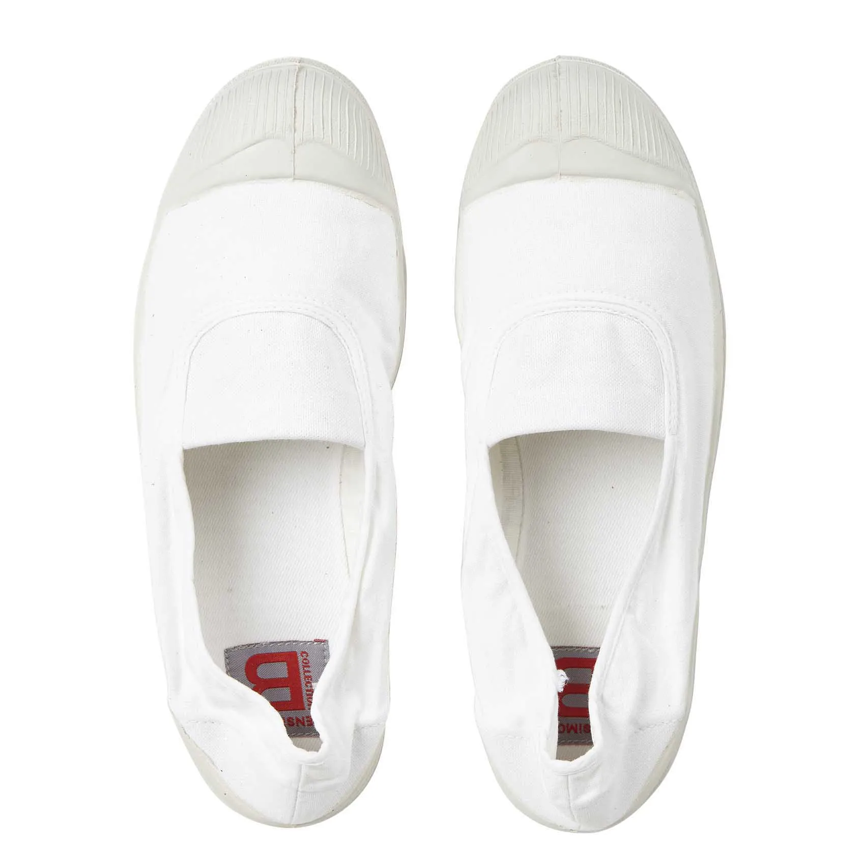 BENSIMON Deportivas de tela con elásticos en blanco