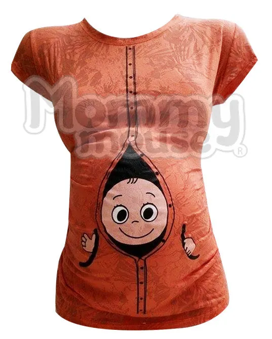 Blusa Maternidad Básica Manga corta.  Botonazo.