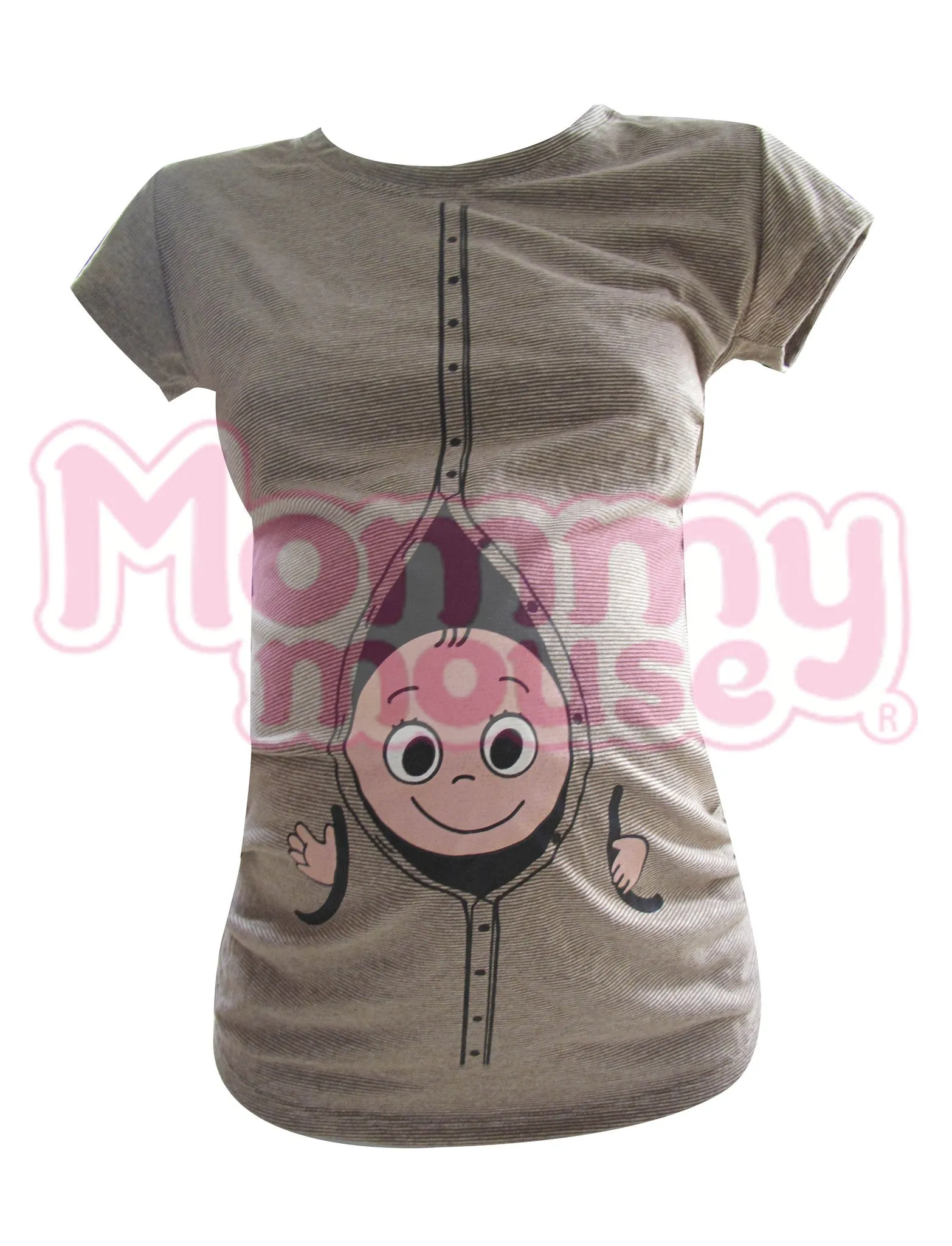 Blusa Maternidad Básica Manga corta.  Botonazo.