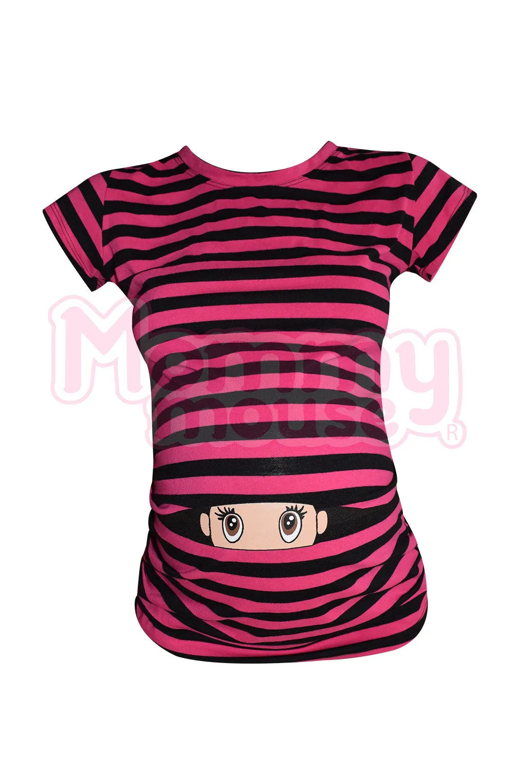 Blusa Maternidad Básica Manga corta. Nena asomada.