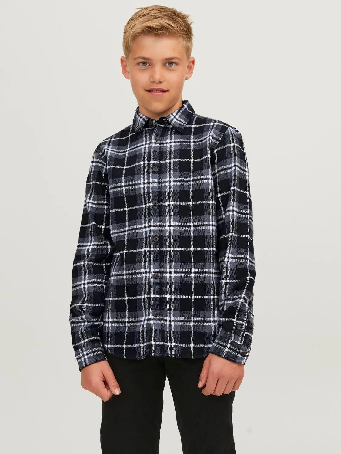 Camisa a cuadros Junior | Azul intermedio | Jack & Jones®