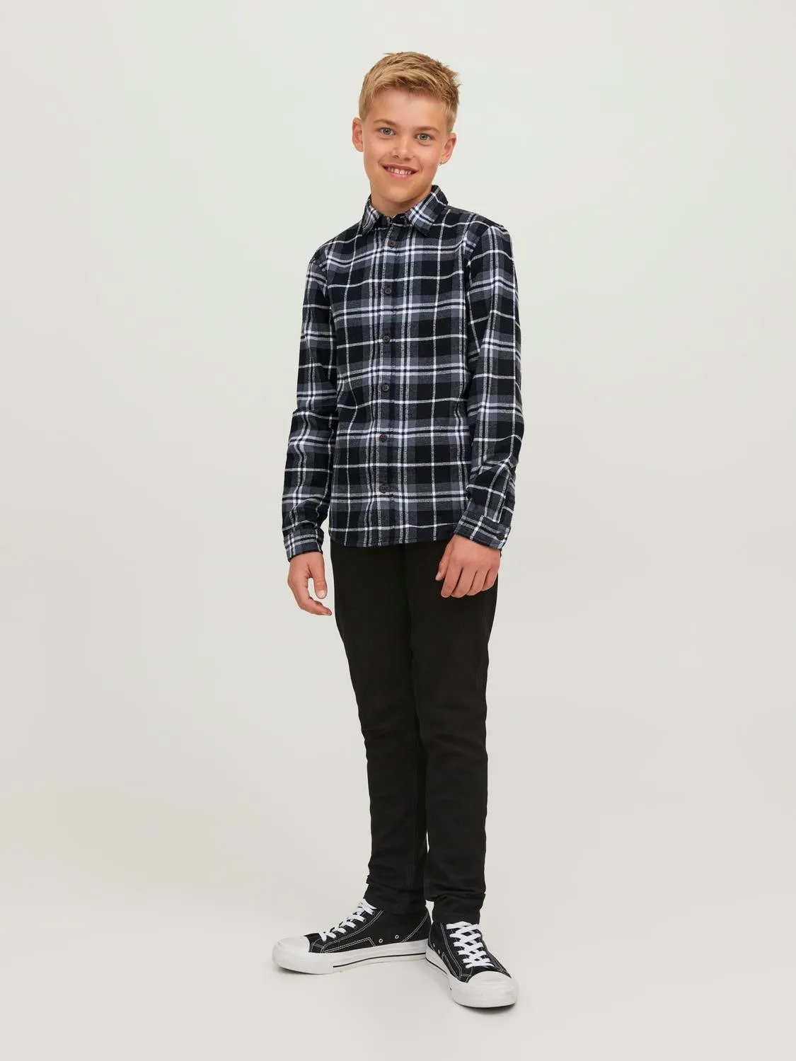 Camisa a cuadros Junior | Azul intermedio | Jack & Jones®