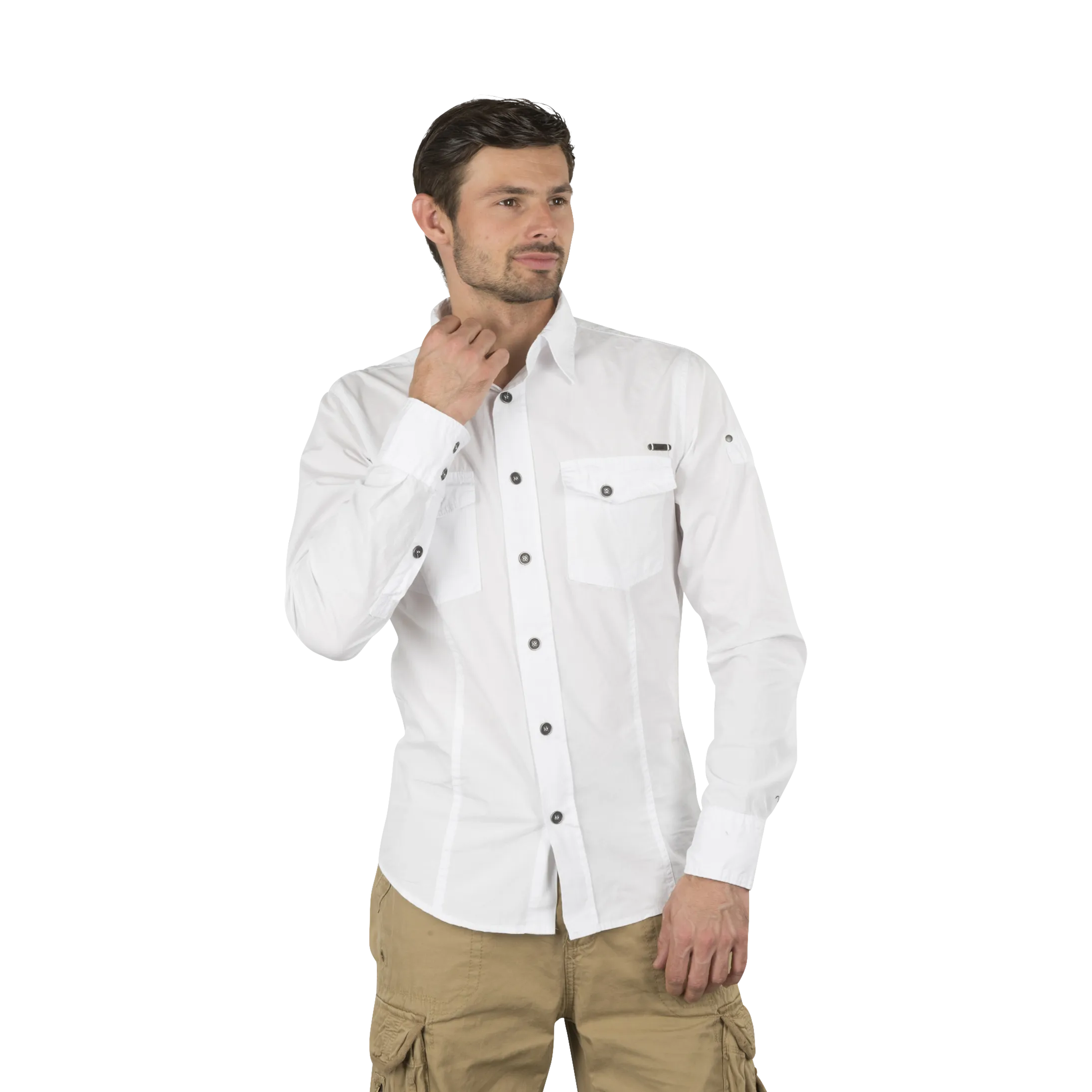 Camisa Brandit Slim Blanco