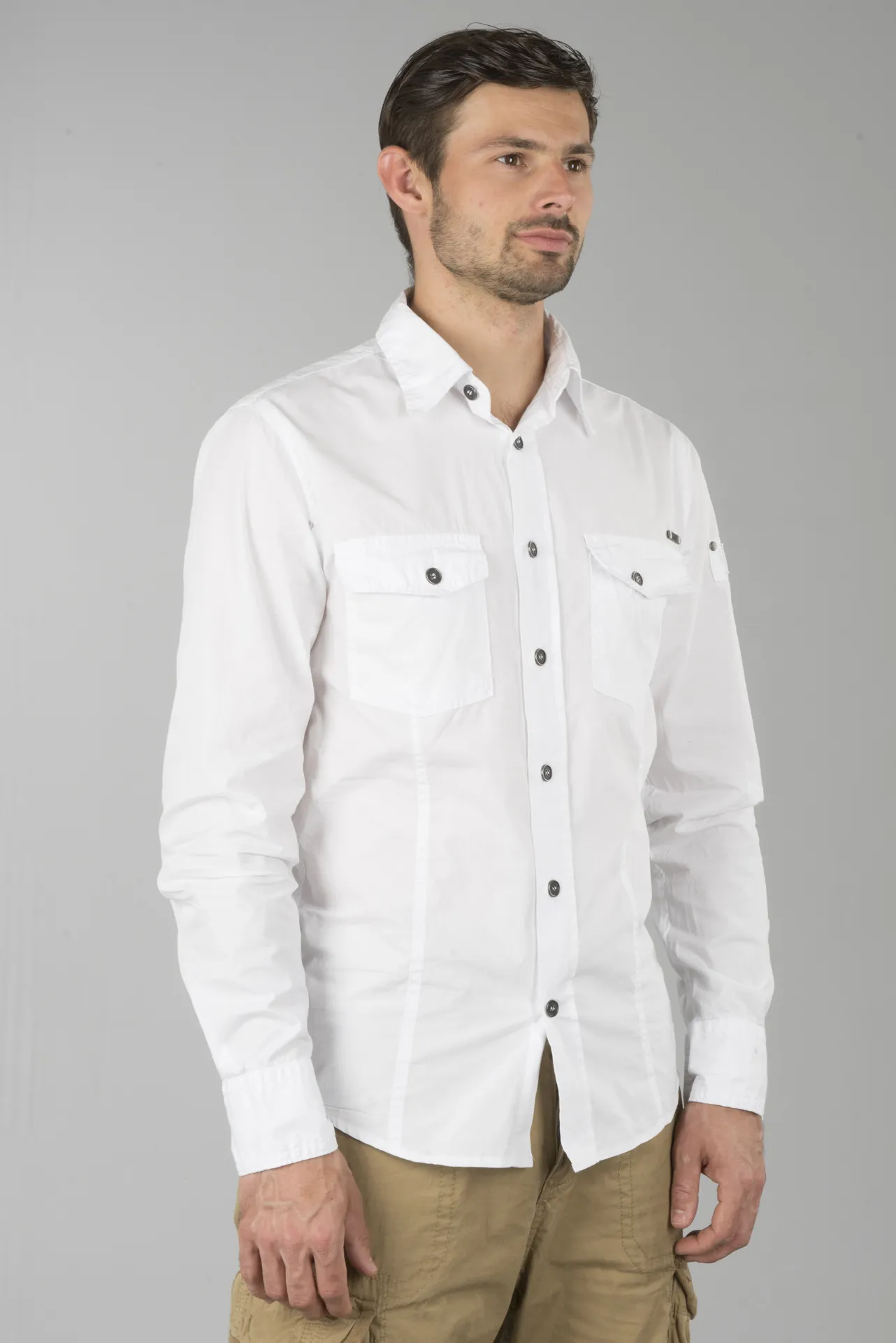 Camisa Brandit Slim Blanco