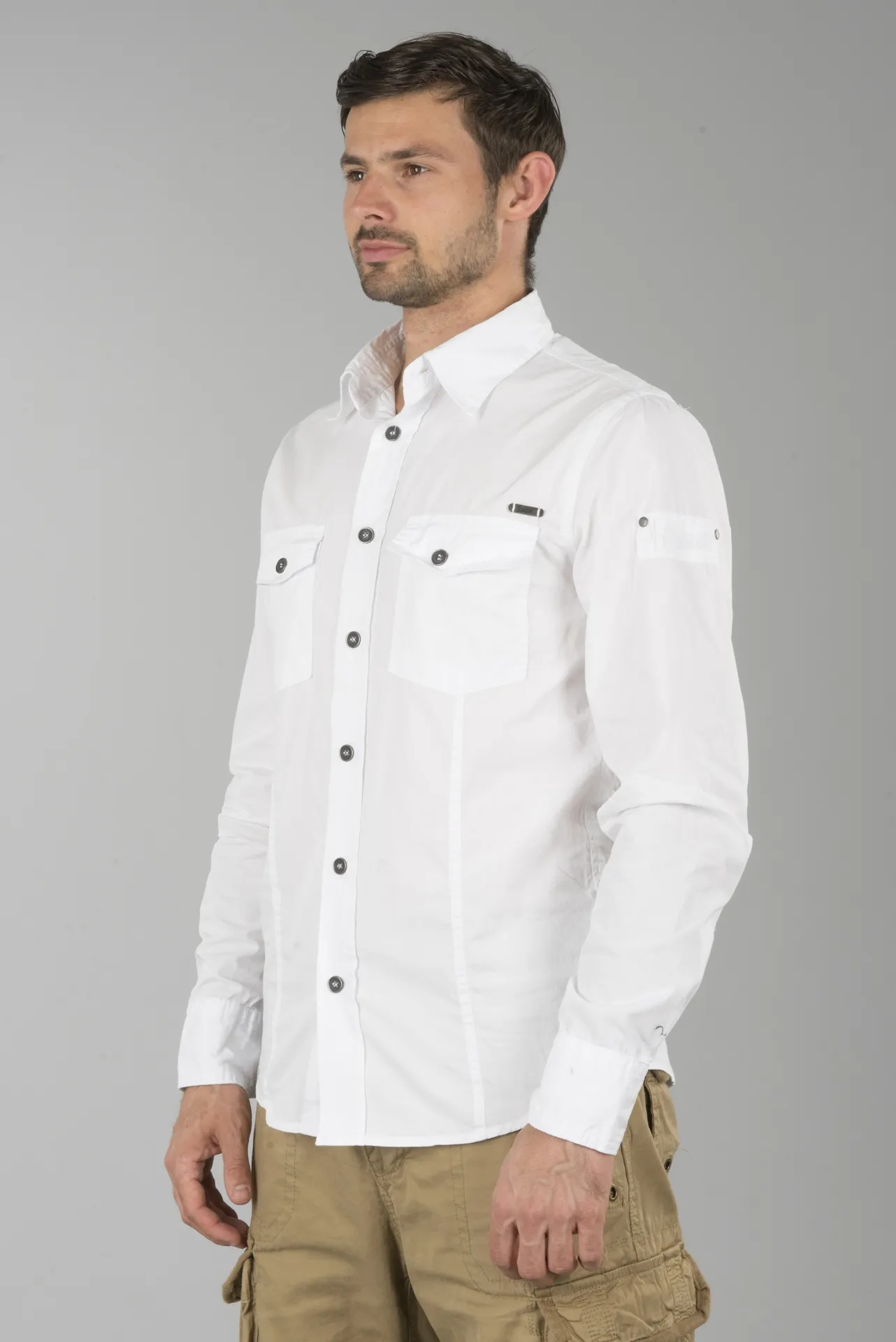 Camisa Brandit Slim Blanco