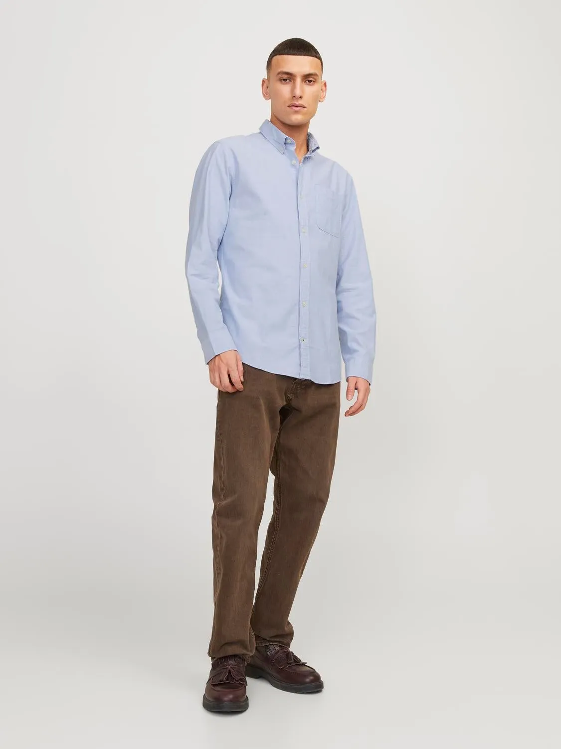 Camisa informal Corte slim | Azul intermedio | Jack & Jones®