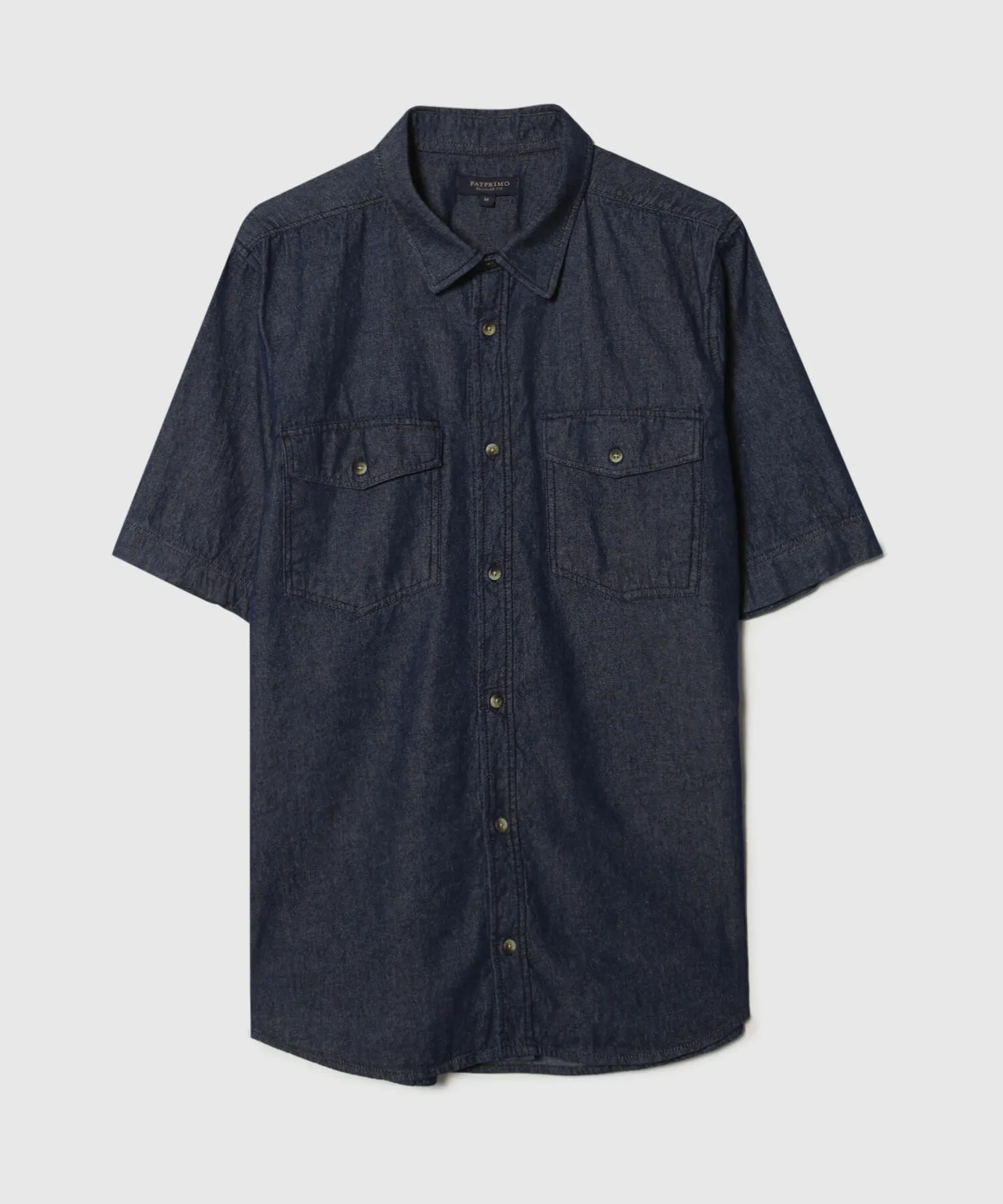 Camisa Manga Corta en Denim-