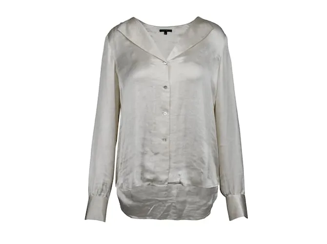 Camisa Theory Satin Blanco 