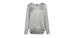 Camisa Theory Satin Blanco 