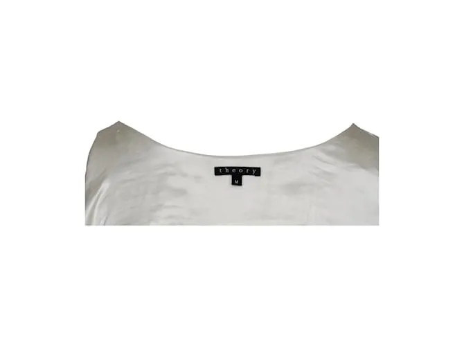 Camisa Theory Satin Blanco 