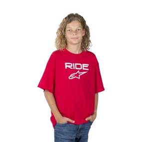 Camiseta Alpinestars Ride 2.0 Niño Rojo-Blanco