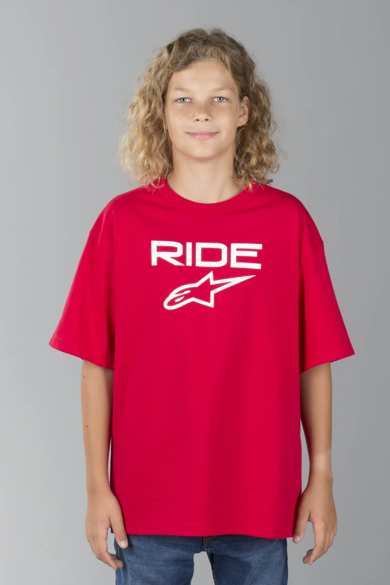 Camiseta Alpinestars Ride 2.0 Niño Rojo-Blanco