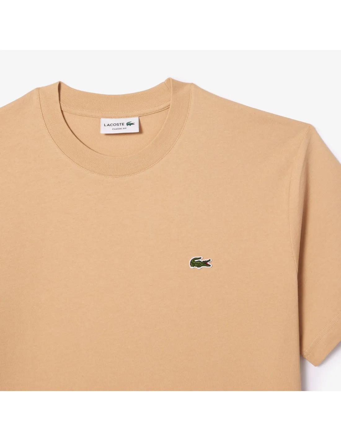 Camiseta de corte clásico de punto de algodón de Lacoste