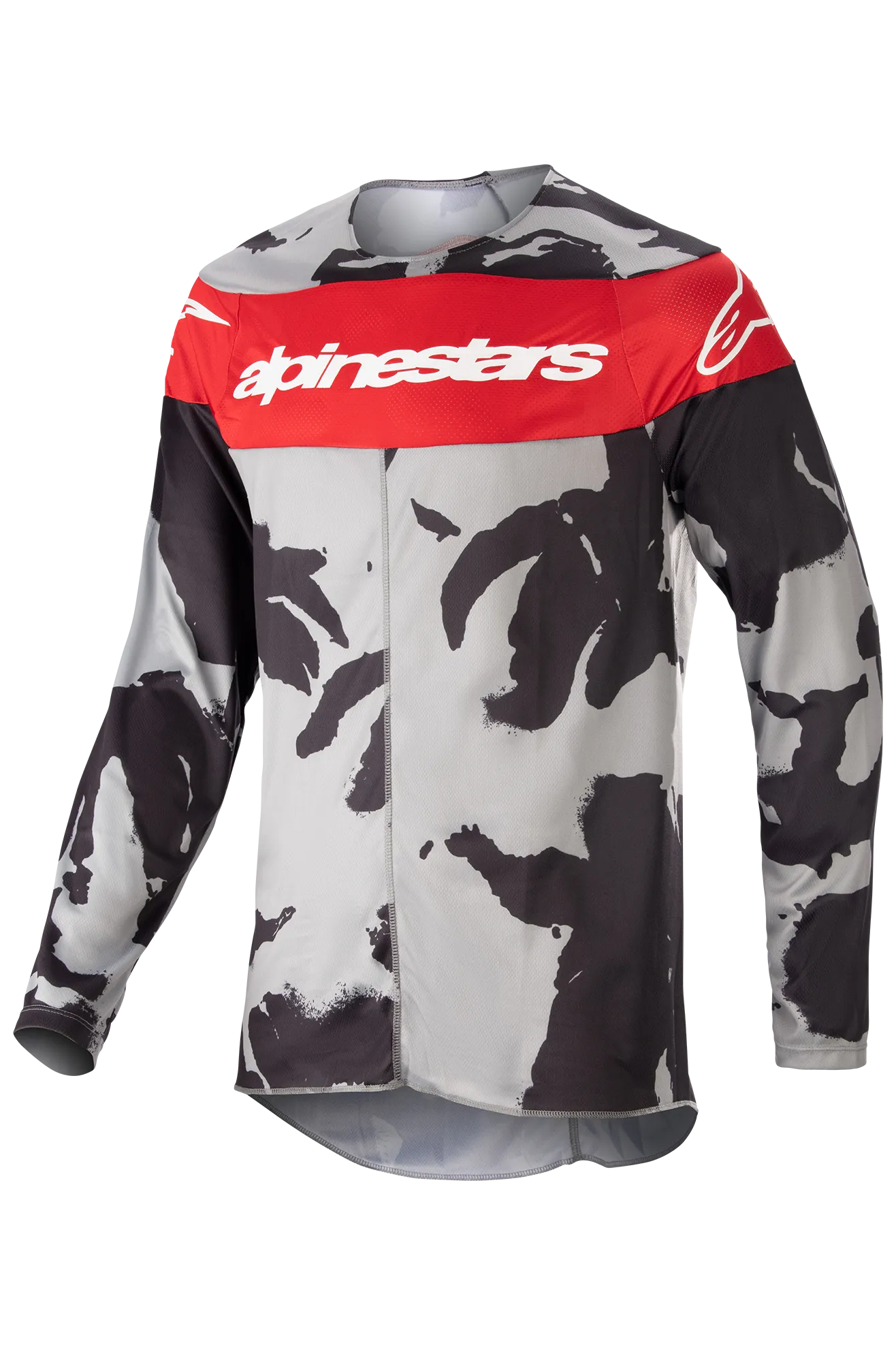 Camiseta de Cross Alpinestars Racer Tactical Gris Camuflaje-Rojo Marte