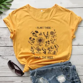 Camiseta de manga corta Flores