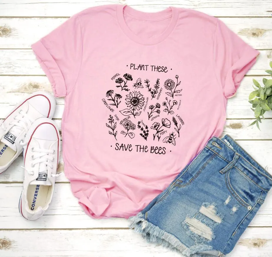 Camiseta de manga corta Flores