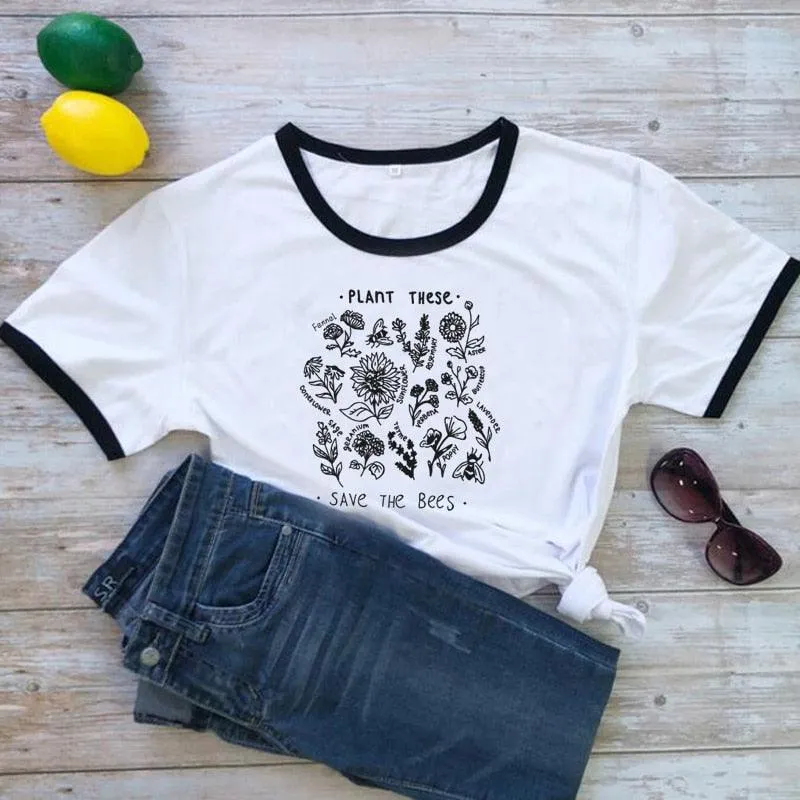 Camiseta de manga corta Flores