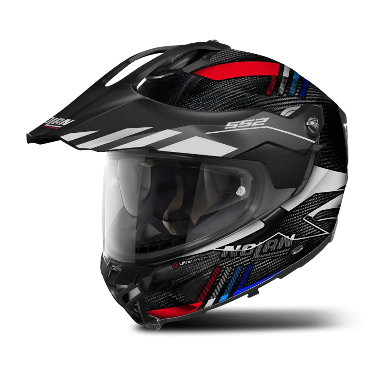 Casco Adventure Nolan X-552 Ultra Carbon Rojo-Blanco