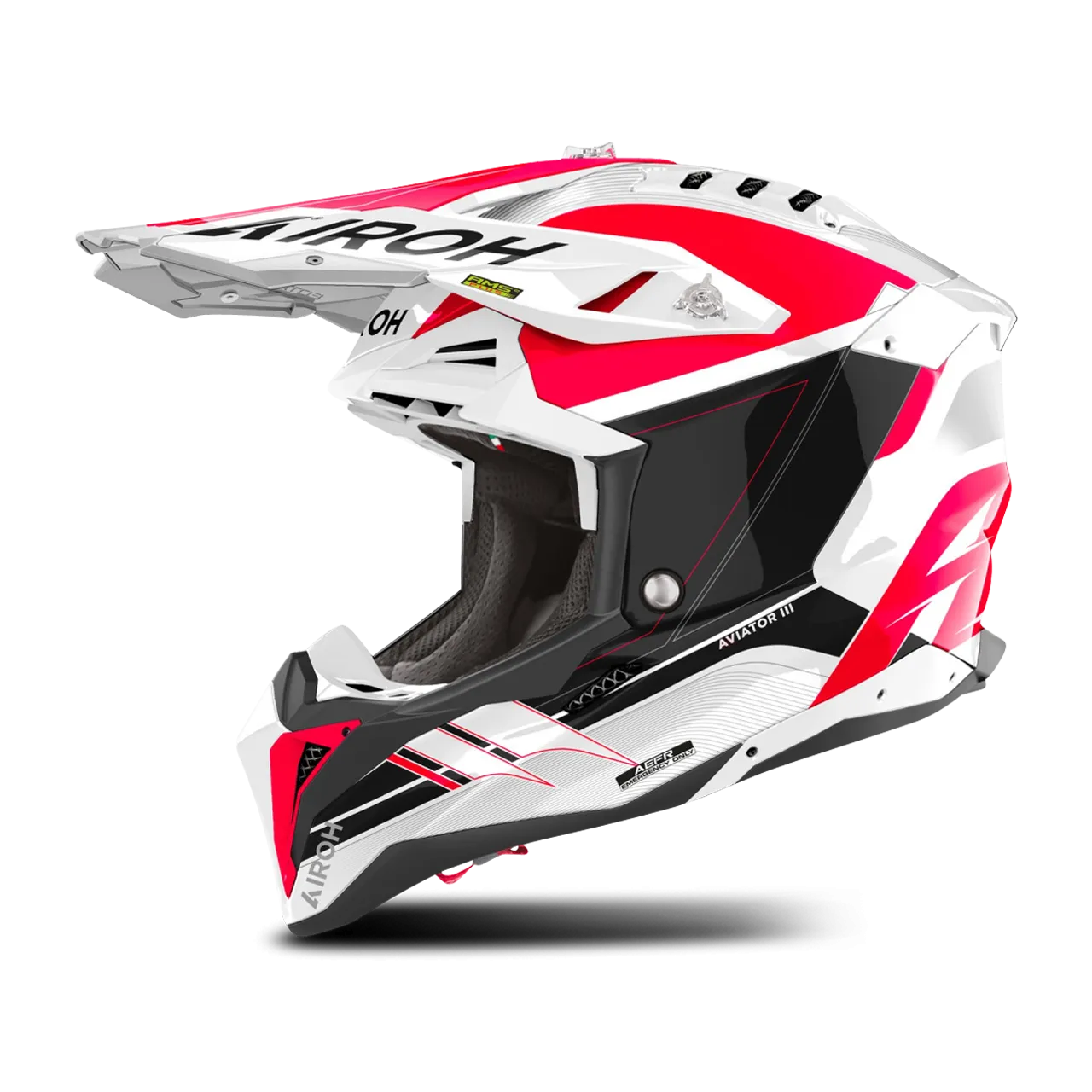 Casco de Cross Airoh Aviator 3 Saber Rojo Brillante