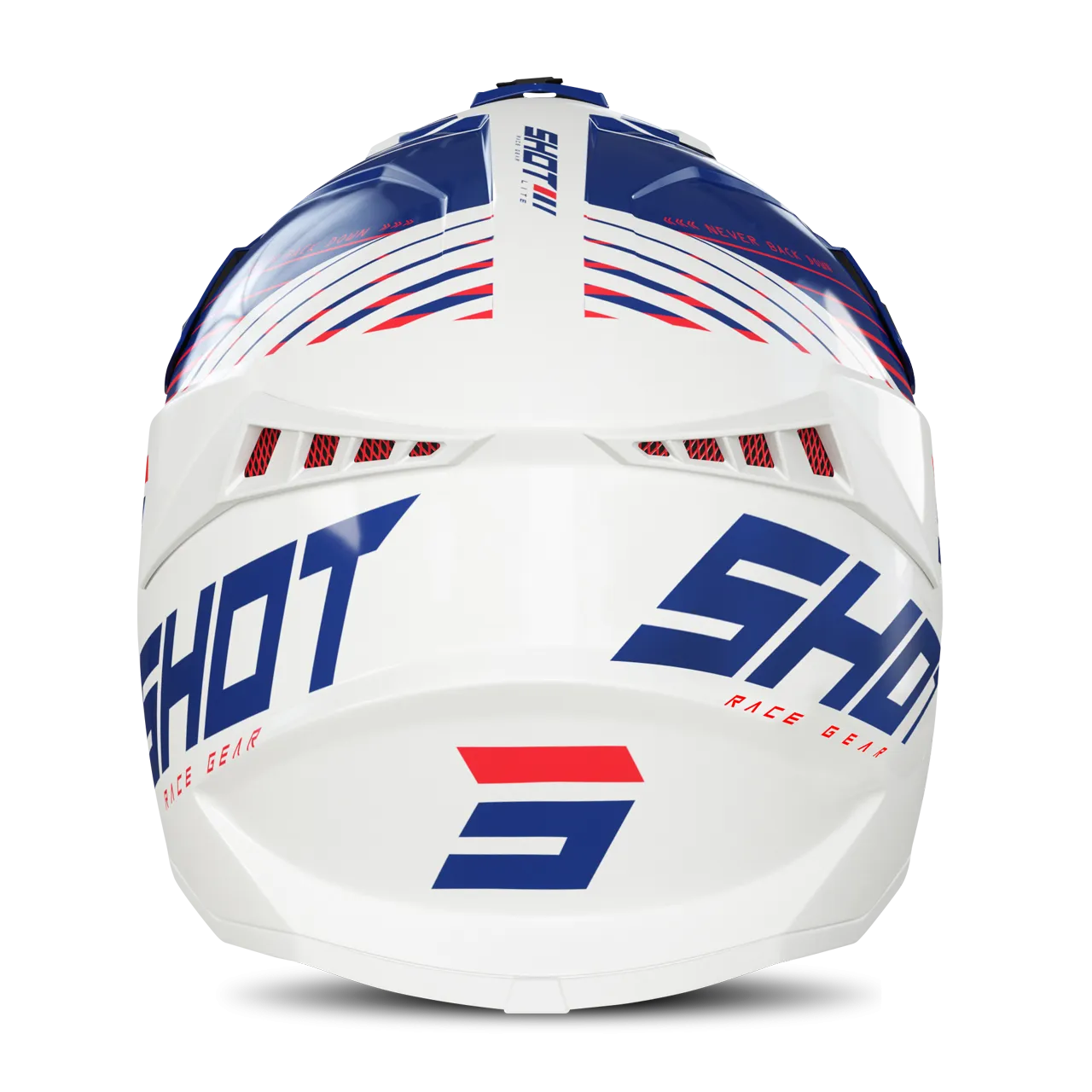 Casco de Cross Shot Lite Fury Azul Marino-Rojo