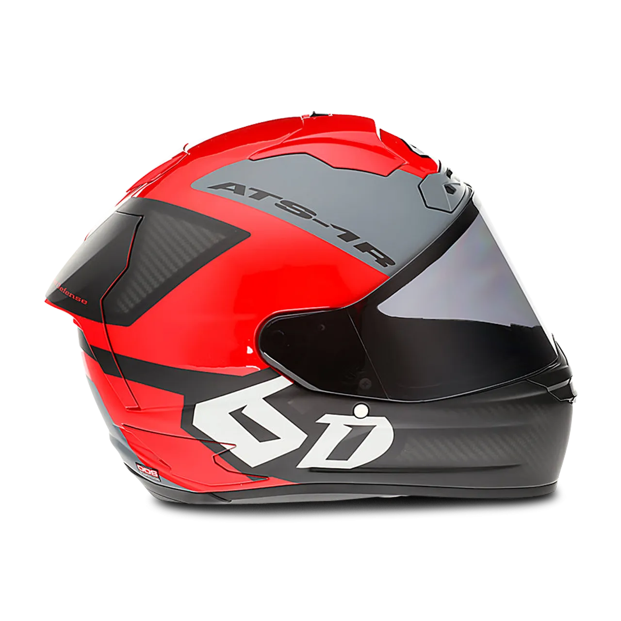 Casco Integral 6D ATS-1R Wyman Rojo-Negro