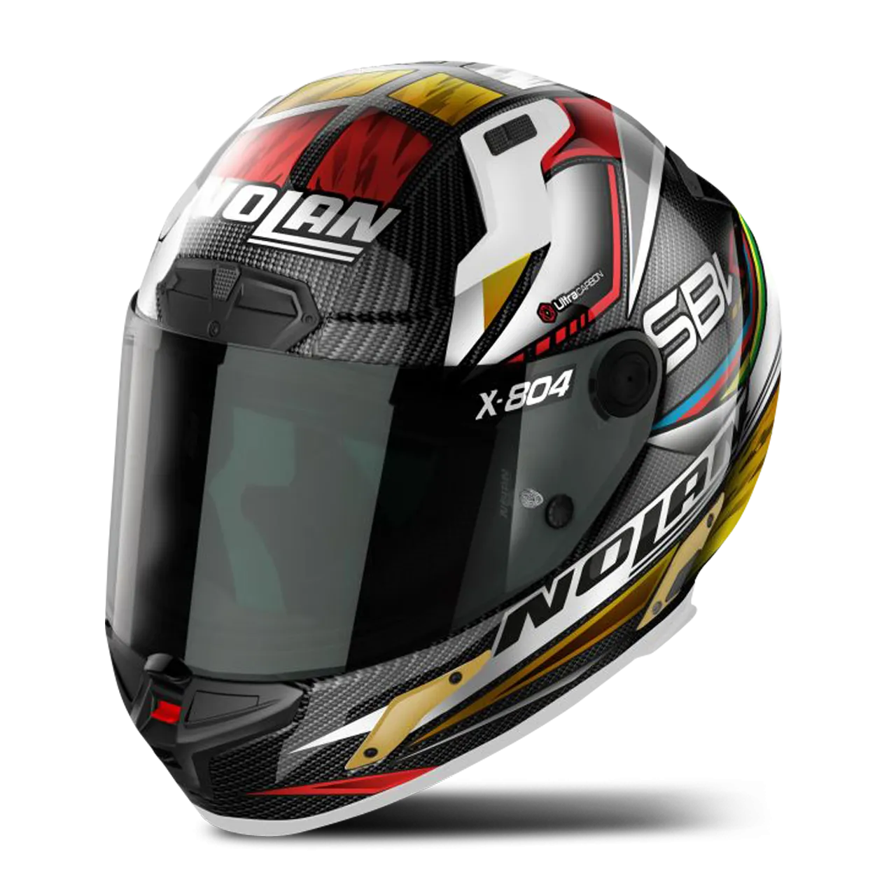 Casco Integral Nolan X-804 RS Ultra Carbon Naranja-Rojo