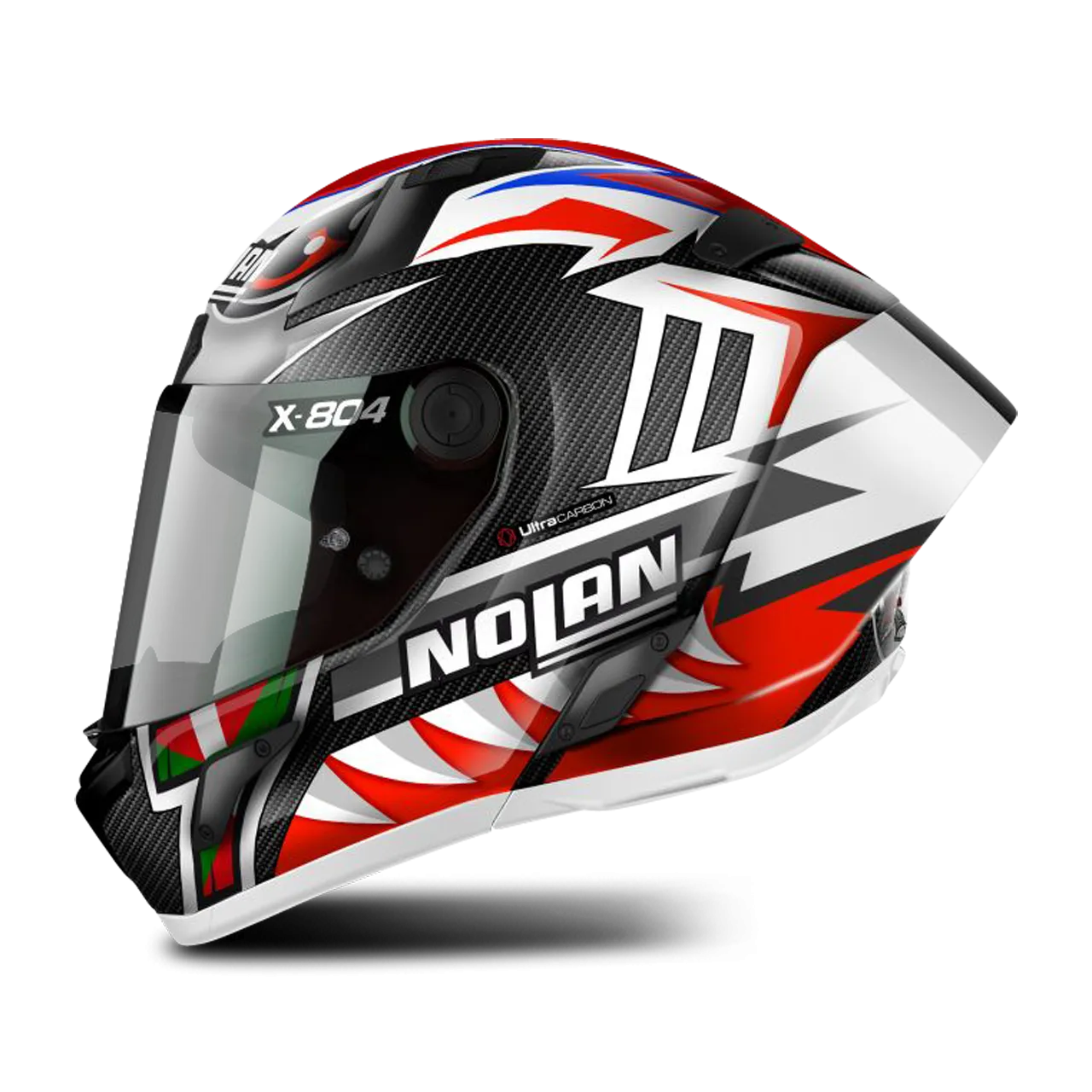 Casco Integral Nolan X-804 RS Ultra Carbon Rojo-Blanco-Azul