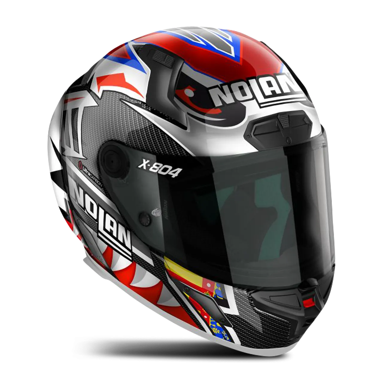 Casco Integral Nolan X-804 RS Ultra Carbon Rojo-Blanco-Azul