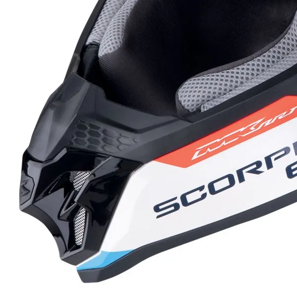 Casco Scorpion VX-16 Evo Air Rod Blanco Rojo Azul 