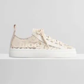 Chloe Mujer Lauren Sneaker de encaje-Sandy