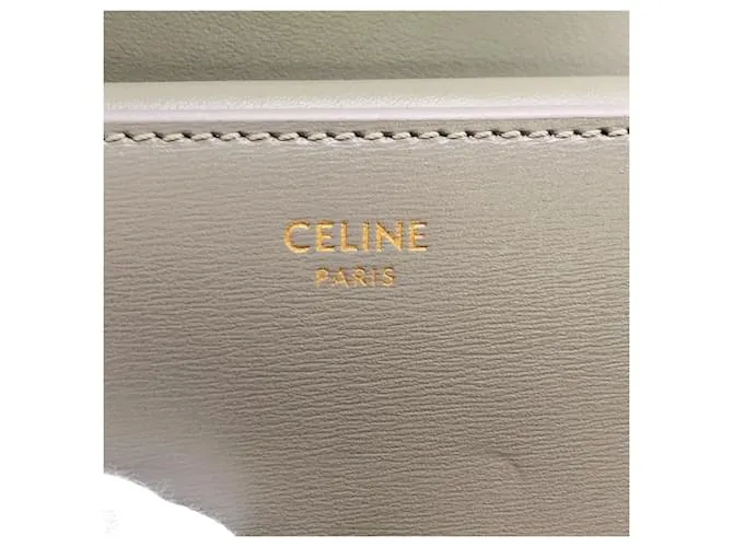 Céline Cartera pequeña con solapa Triomphe Celine Verde 