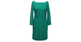 Diane Von Furstenberg DvF Zarita vestido de encaje esmeralda Verde 