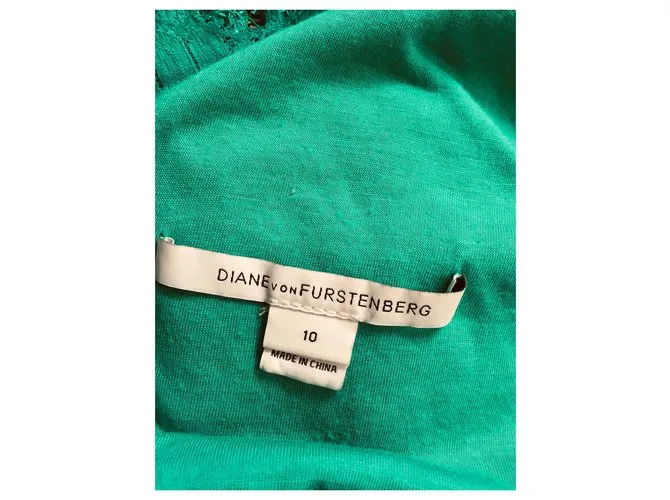 Diane Von Furstenberg DvF Zarita vestido de encaje esmeralda Verde 