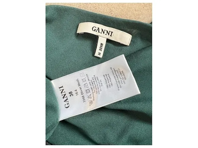 Ganni Vestidos Verde 