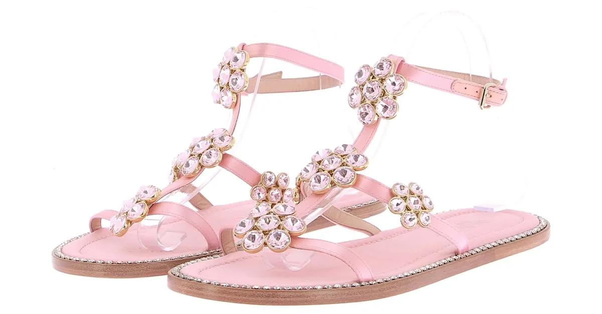 GIAMBATTISTA VALLI Sandalias T.EU 39 Cuero Rosa 