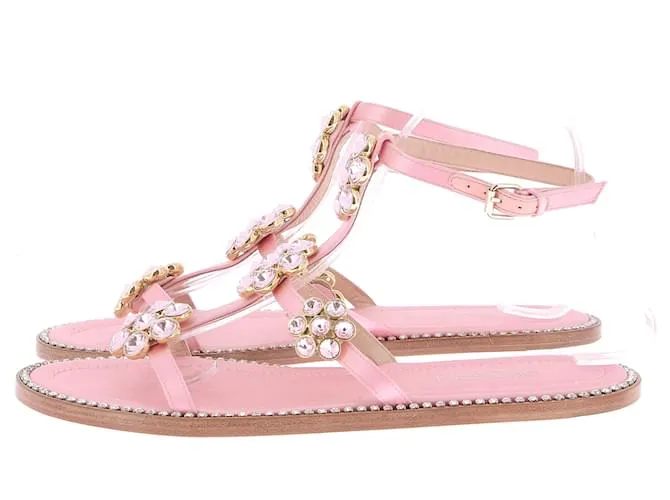 GIAMBATTISTA VALLI Sandalias T.EU 39 Cuero Rosa 