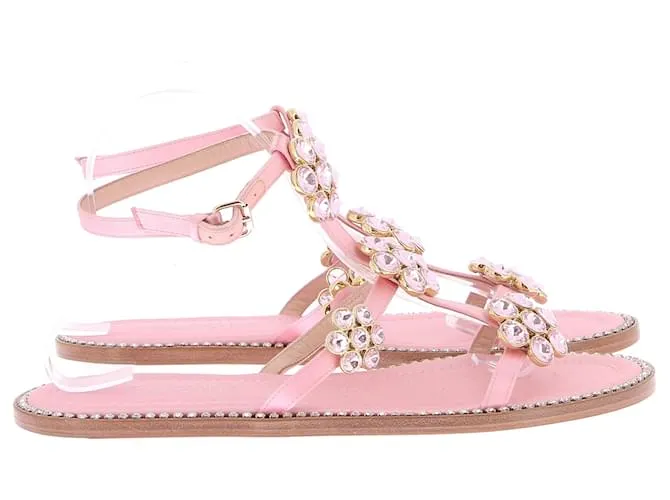 GIAMBATTISTA VALLI Sandalias T.EU 39 Cuero Rosa 