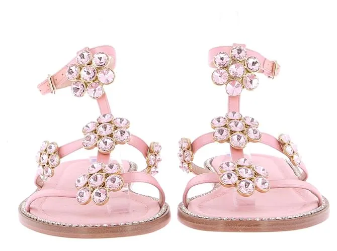 GIAMBATTISTA VALLI Sandalias T.EU 39 Cuero Rosa 